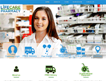Tablet Screenshot of lifecarepharmacy.com